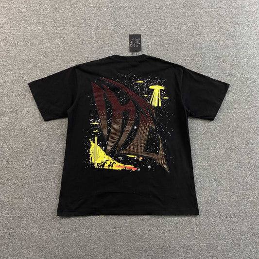 Mixed Emotion Ranger Rhinestone Tee Black