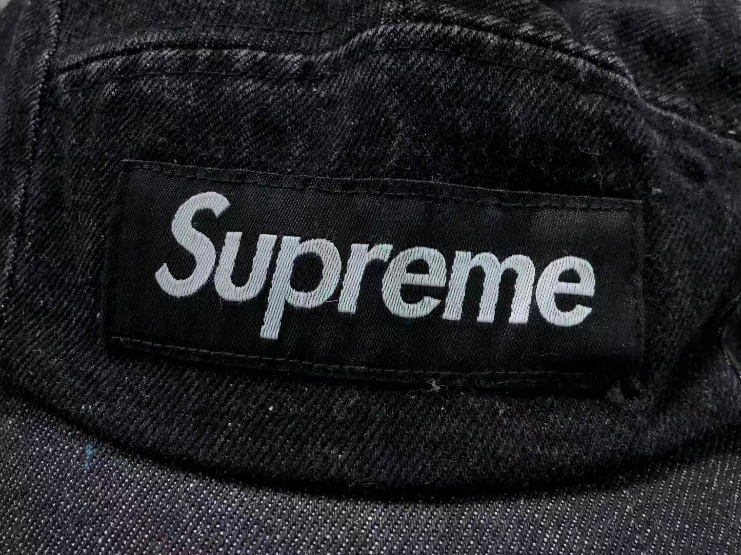 Supreme Denim Camp Cap Black