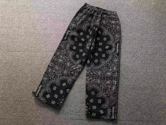Supreme Reflective Bandana Track Pants Black