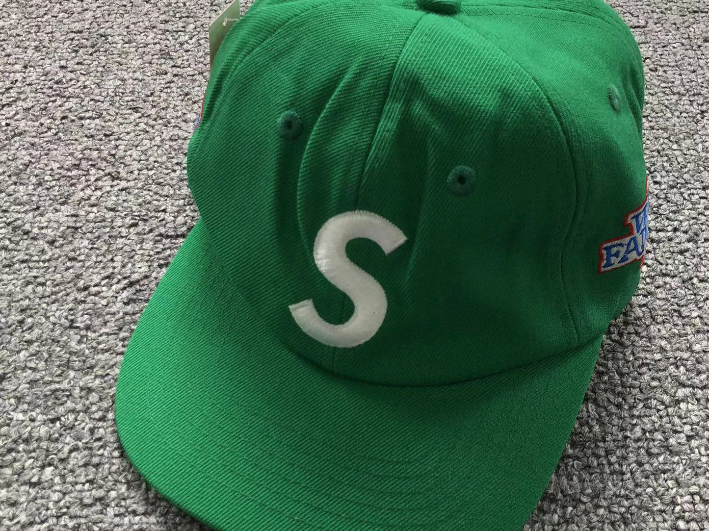 Supreme World Famous S Logo 6-Panel Hat Green