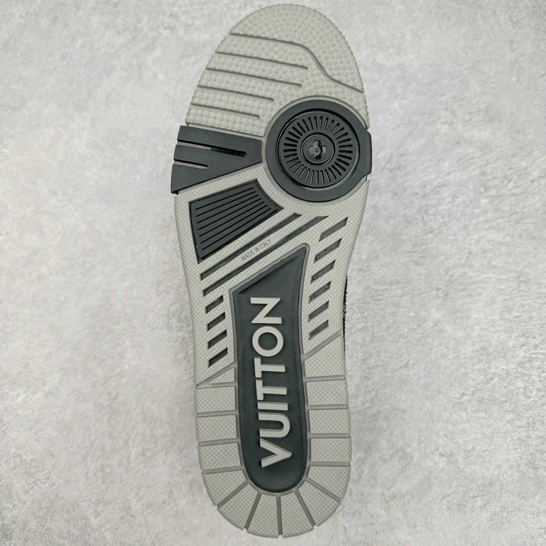 Louis Vuitton Trainer Sneaker Black Monogram Denim