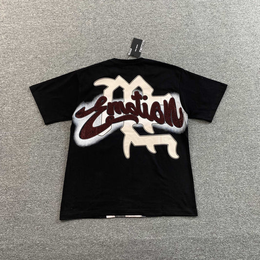 Mixed Emotion Blinded Rhinestone Tee Black