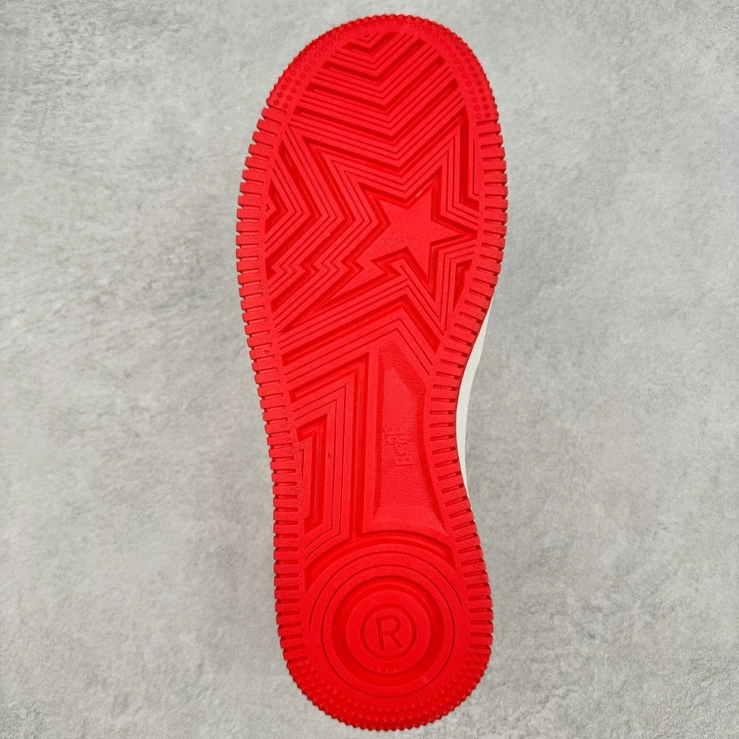 A Bathing Ape Bape Sta Patent Leather White Red