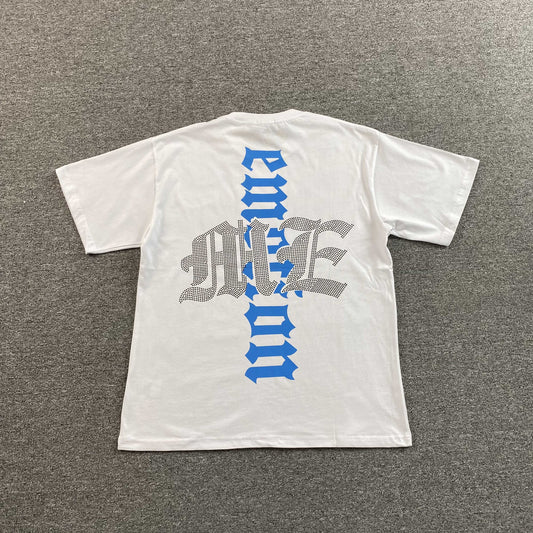 Mixed Emotion Angel Rhinestone Tee White