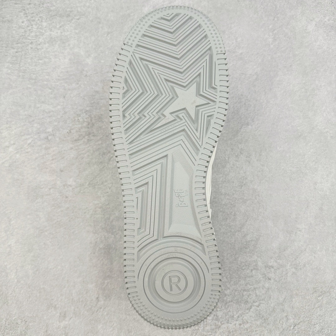 A Bathing Ape Bape Sta Patent Leather White Grey