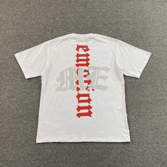 Mixed Emotion Octopus Rhinestone Tee White