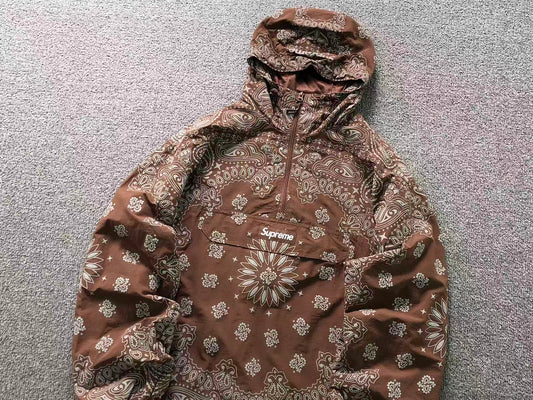 Supreme Reflective Bandana Anorak Brown