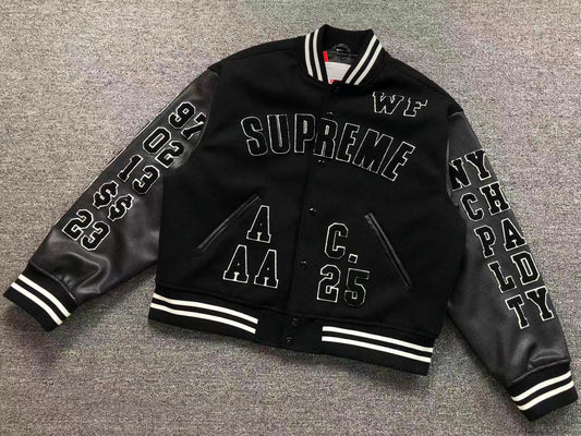 Supreme Praises Varsity Jacket Black