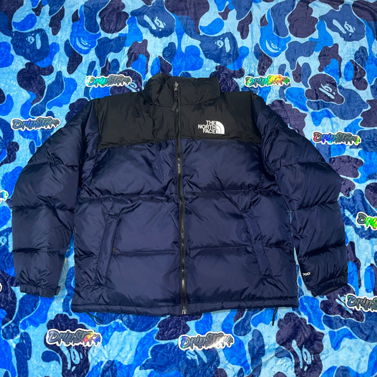 THE NORTH FACE 1996 RETRO NUPTSE 700 FILL PACKABLE JACKET NAVY BLUE
