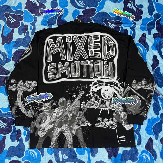 Mixed Emotion Astro Long Sleeve Tee Black