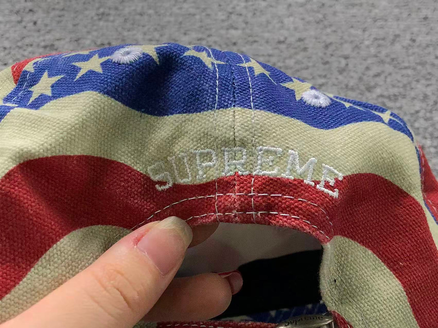 Supreme Pigment Coated S Logo 6-Panel Cap Flag