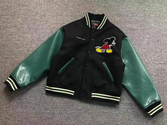 Supreme Number (N)ine Mickey Varsity Jacket Black