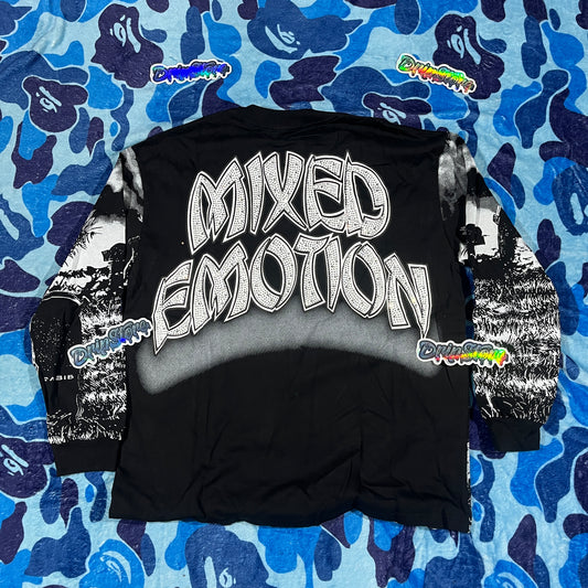 Mixed Emotion Tombstone Long Sleeve Tee Black
