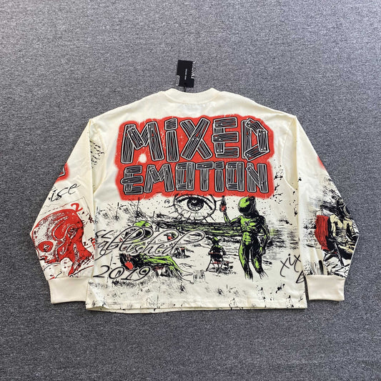 Mixed Emotion Art Club Long Sleeve Tee Cream