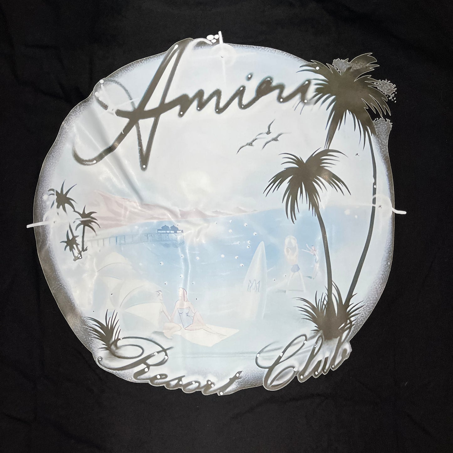 Remera Amiri Paradise Airbrush Negra XL