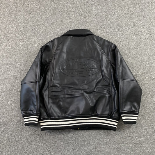 Corteiz-Leather-Jacket-Black-Drip Store Argentina