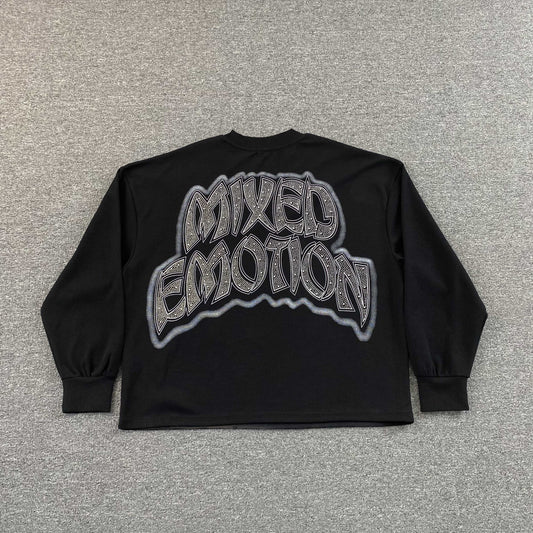 Mixed Emotion Sunrise Long Sleeve Tee Black