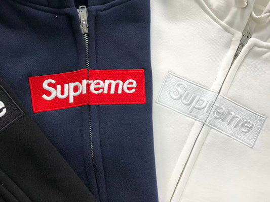 Supreme MM6 Maison Margiela Box Logo Zip Up Jacket Navy