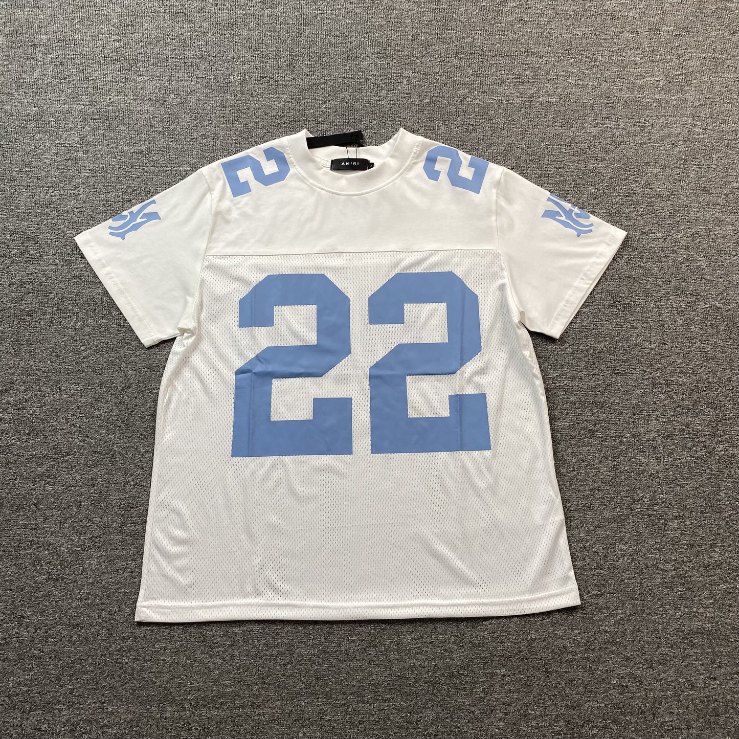 Amiri 22 Football Jersey Tee White-Drip Store Argentina