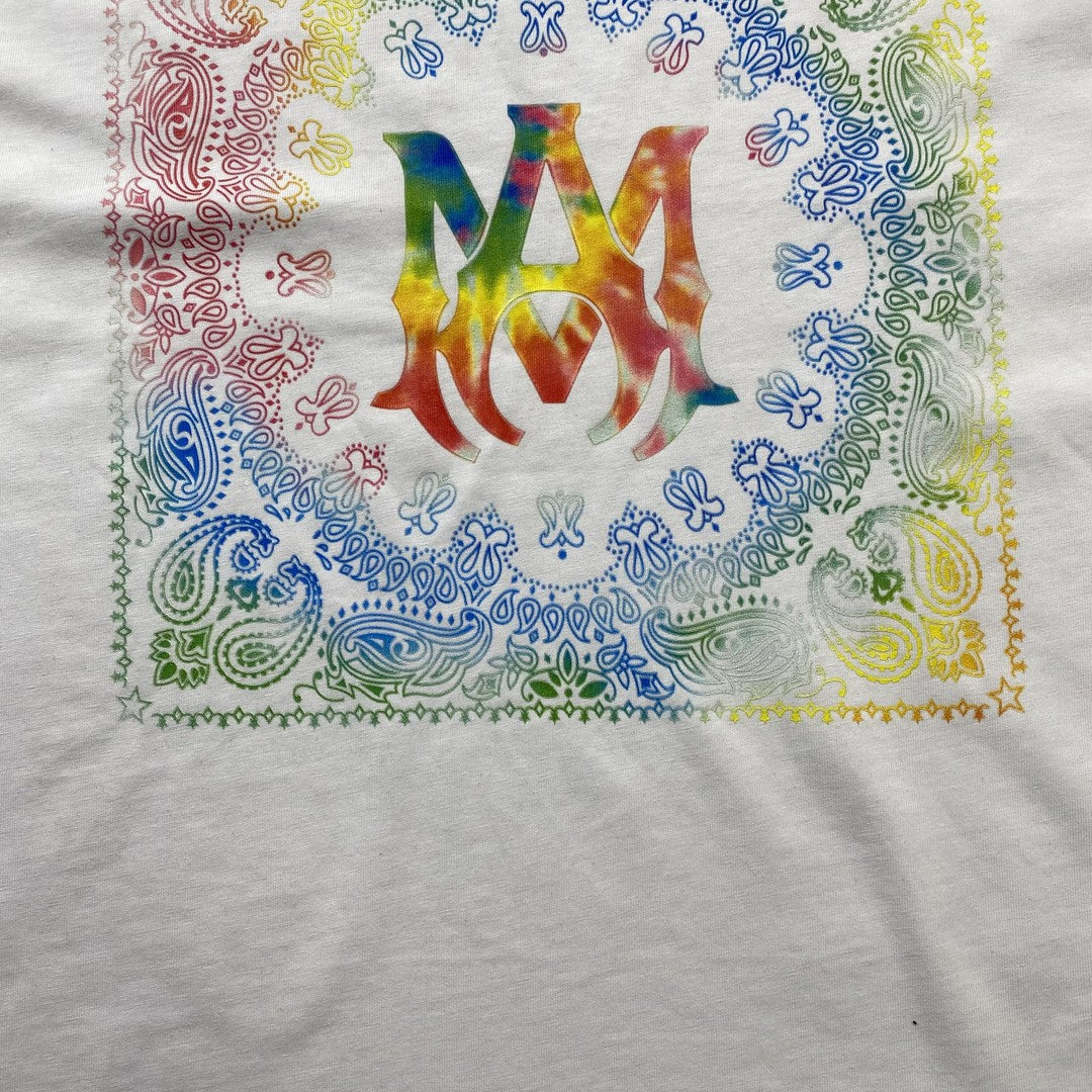 Amiri Bandana Print Tee White-Drip Store Argentina