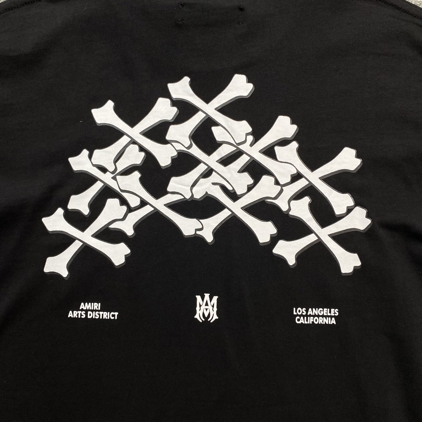 Amiri Bones Tee Black-Drip Store Argentina