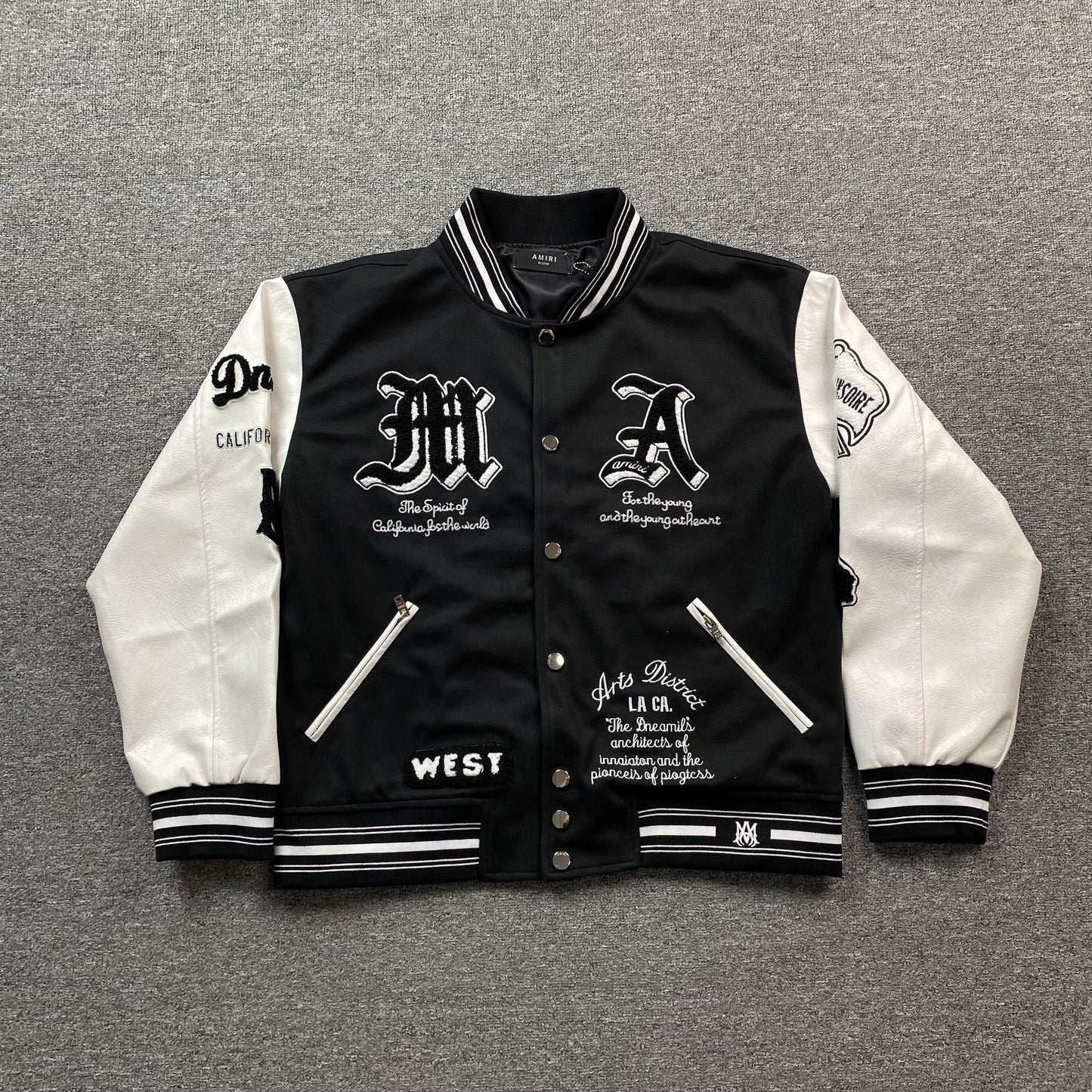 amiri-dream-team-varsity-bomber-jacket-black-Drip Store Argentina