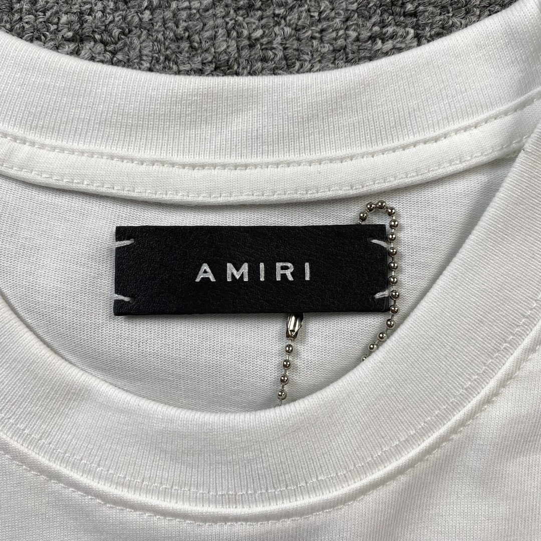 Amiri Floral Logo Tee White-Drip Store Argentina
