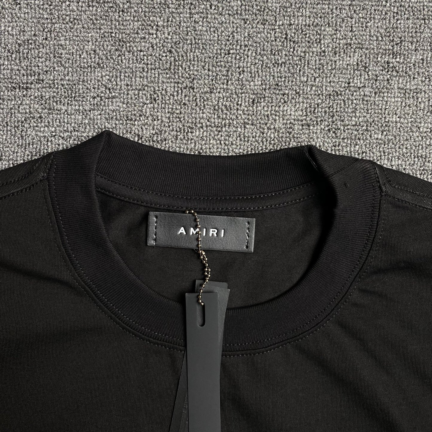 Amiri Theatre Flocked Tee Black-Drip Store Argentina