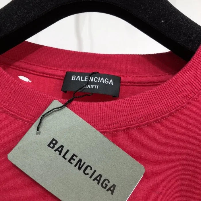 BALENCIAGA CAPS DESTROYED FLATGROUND T-SHIRT RED-Drip Store Argentina