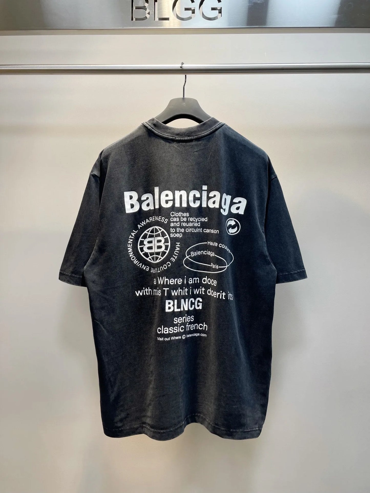 BALENCIAGA PRINTED T-SHIRT BLACK-Drip Store Argentina