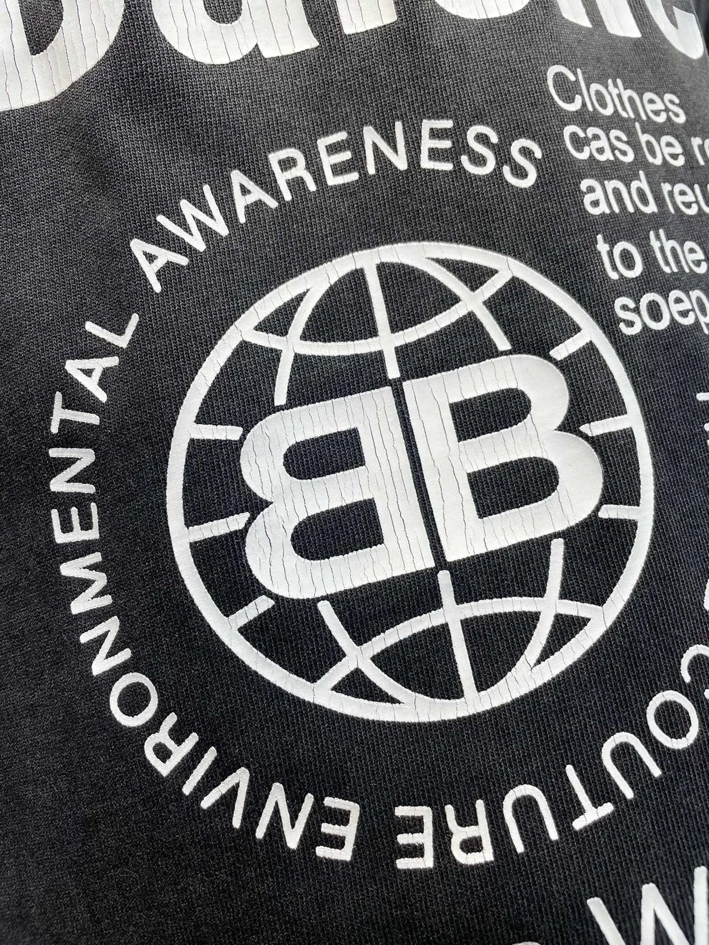 BALENCIAGA PRINTED T-SHIRT BLACK-Drip Store Argentina