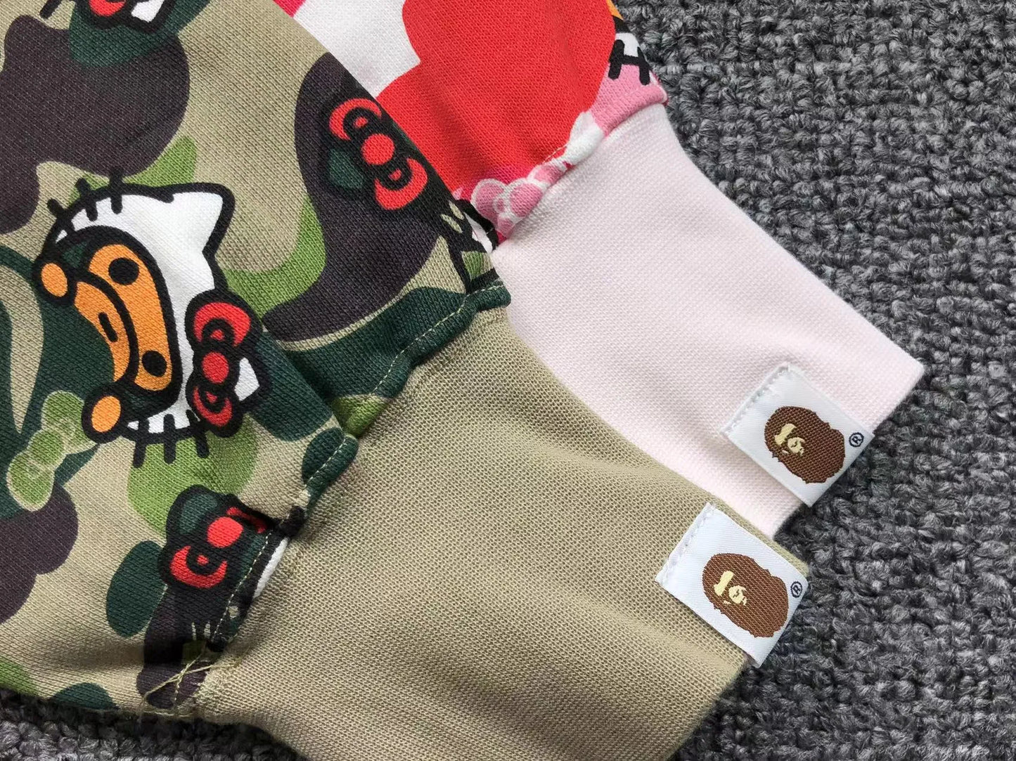 BAPE ABC CAMO HELLO KITTY SHARK FULL ZIP HOODIE GREEN-Drip Store Argentina