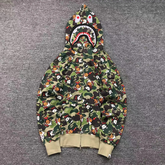 bape-abc-camo-hello-kitty-shark-full-zip-hoodie-green-Drip Store Argentina