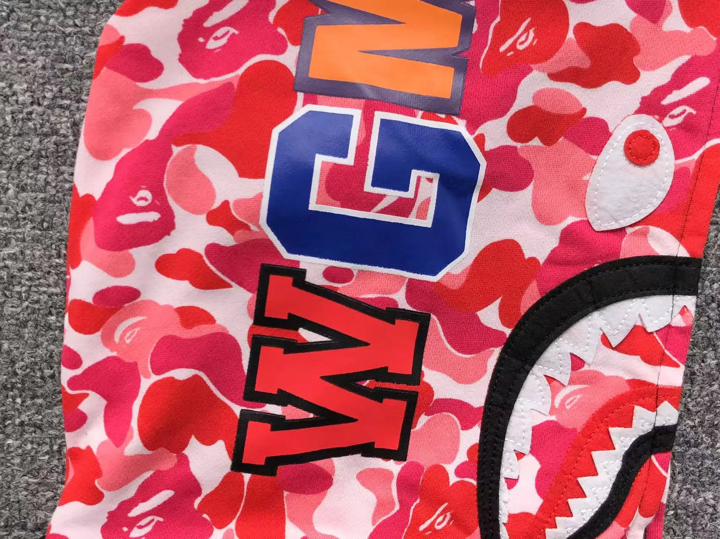BAPE ABC SHARK FULL ZIP DOUBLE HOODIE BLACK PINK-Drip Store Argentina