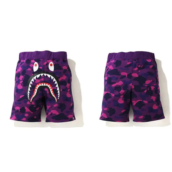 BAPE COLOR CAMO SHARK SWEAT SHORTS-Drip Store Argentina