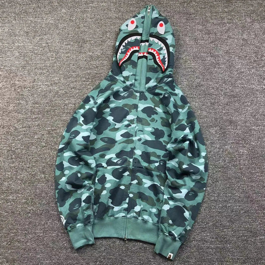 bape-color-camo-shark-wide-full-zip-double-hoodie-green-Drip Store Argentina
