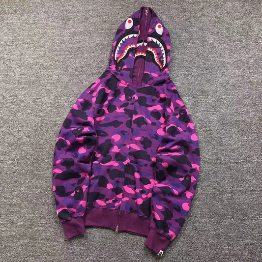 bape-color-camo-shark-wide-full-zip-double-hoodie-purple-Drip Store Argentina