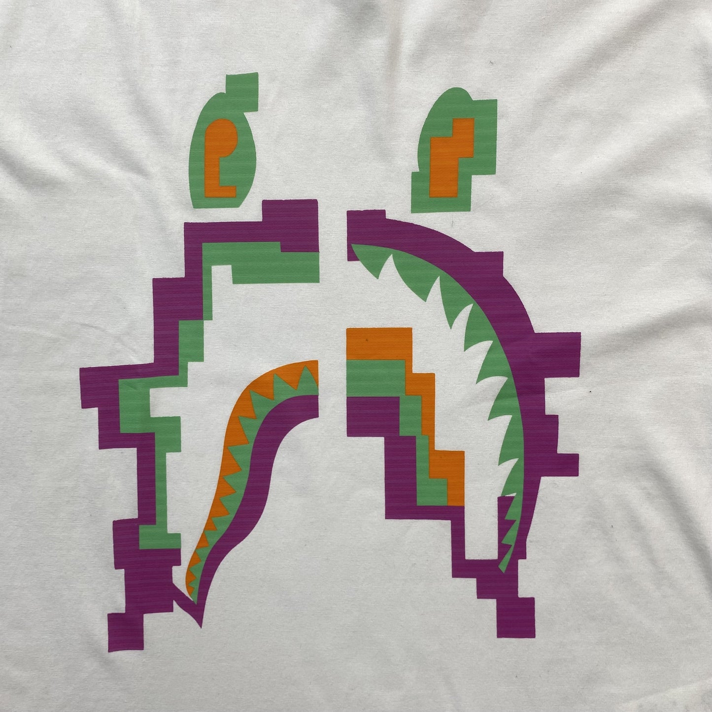 Bape Digital Shark Tee White-Drip Store Argentina
