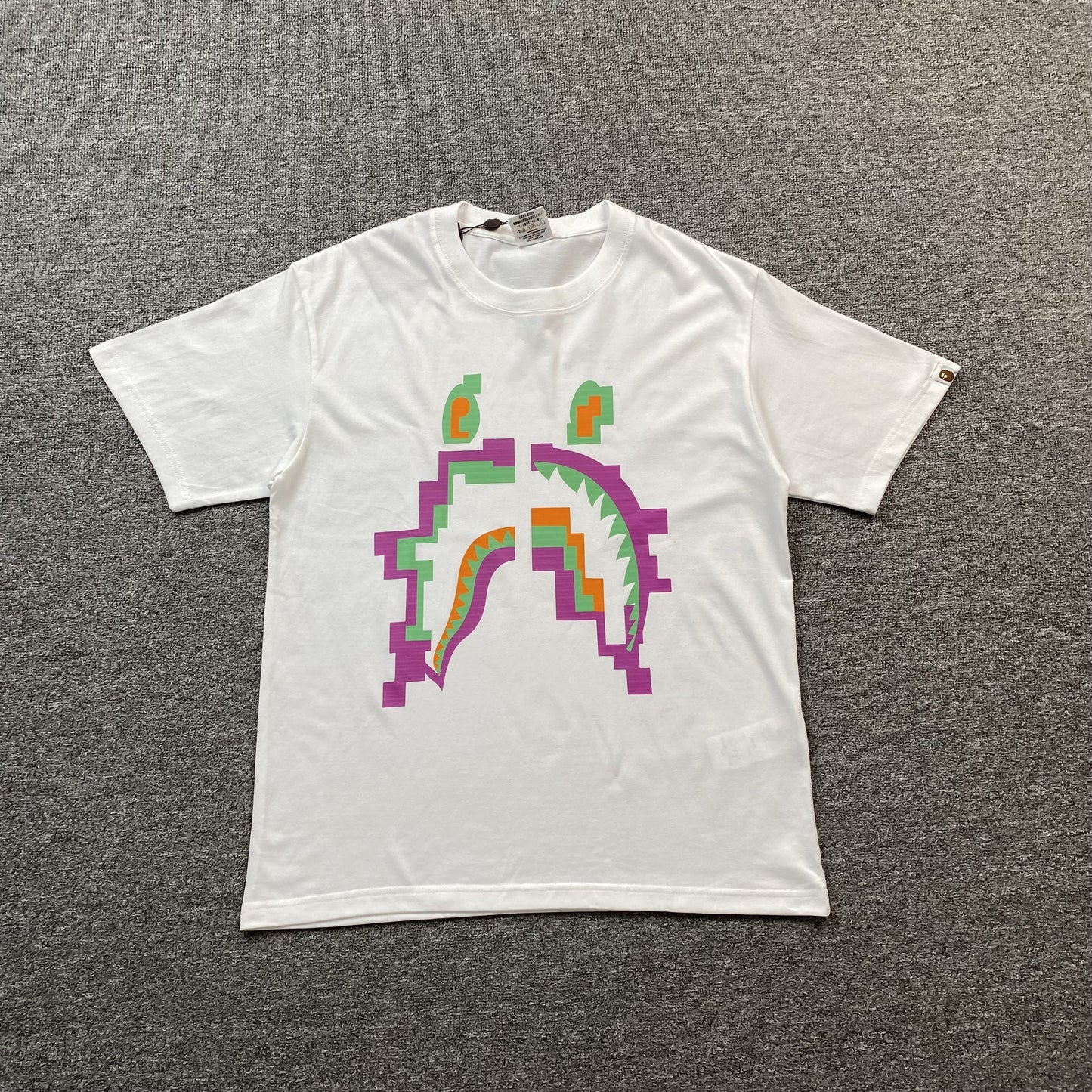 Bape Digital Shark Tee White-Drip Store Argentina