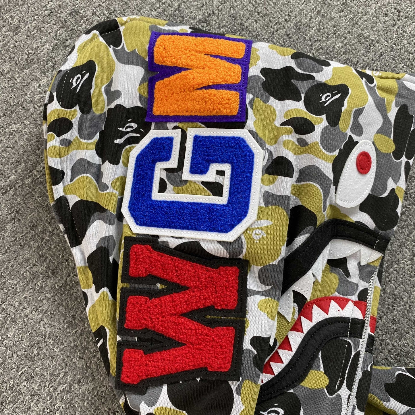 Bape Ginza Separate Shark Full Zip Hoodie Multicolor