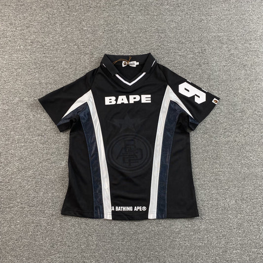 Bape Multi Logo Soccer Jersey Black