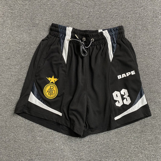 Bape Multi Logo Soccer Shorts Black