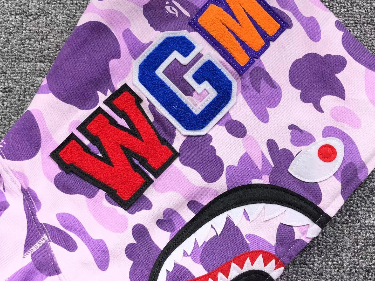 BAPE SHARK TAIPEI LIMITED FULL ZIP HOODIE PURPLE-Drip Store Argentina