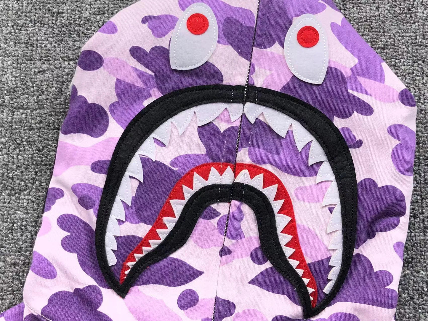 BAPE SHARK TAIPEI LIMITED FULL ZIP HOODIE PURPLE-Drip Store Argentina