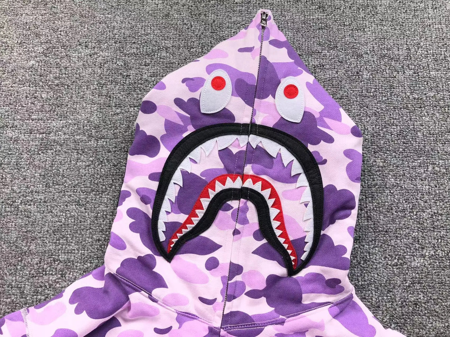 BAPE SHARK TAIPEI LIMITED FULL ZIP HOODIE PURPLE-Drip Store Argentina