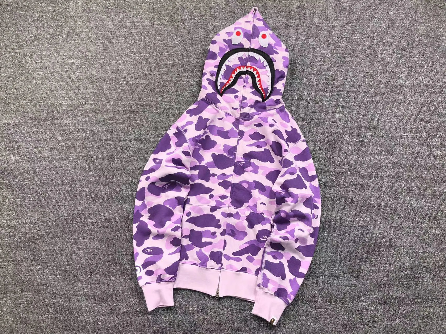 BAPE SHARK TAIPEI LIMITED FULL ZIP HOODIE PURPLE-Drip Store Argentina
