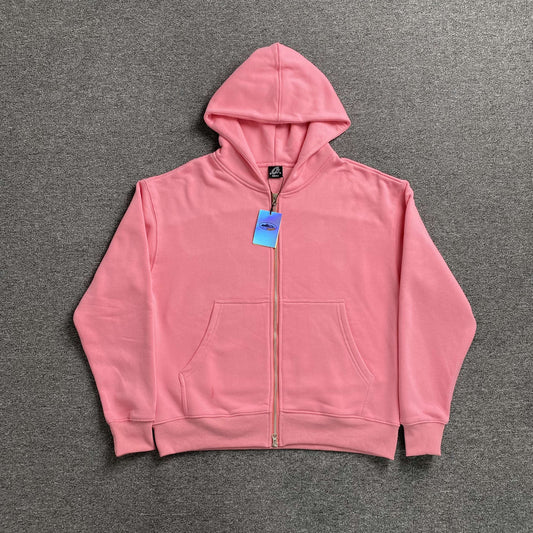 Corteiz Hybrid Jacquard Knit Alcatraz Jacket Pink