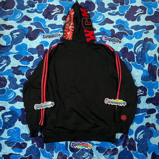 Bape x Adidas Shark Full Zip Hoodie Black