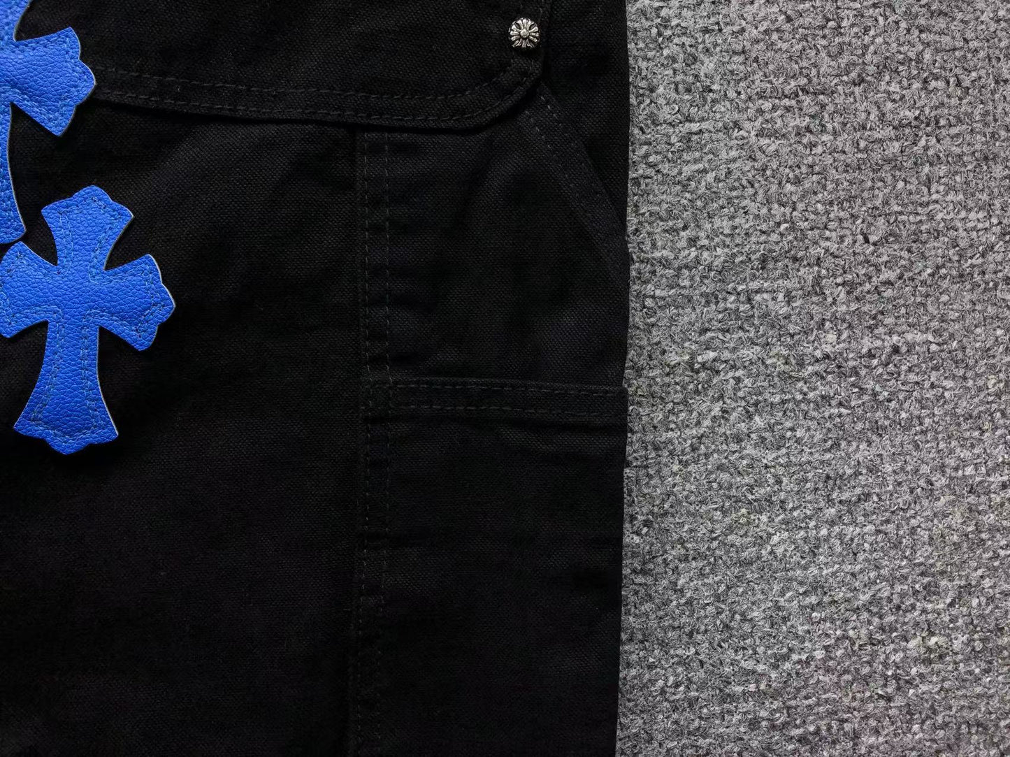 Chrome Hearts Cross Patch Carpenter Pants Black-Drip Store Argentina