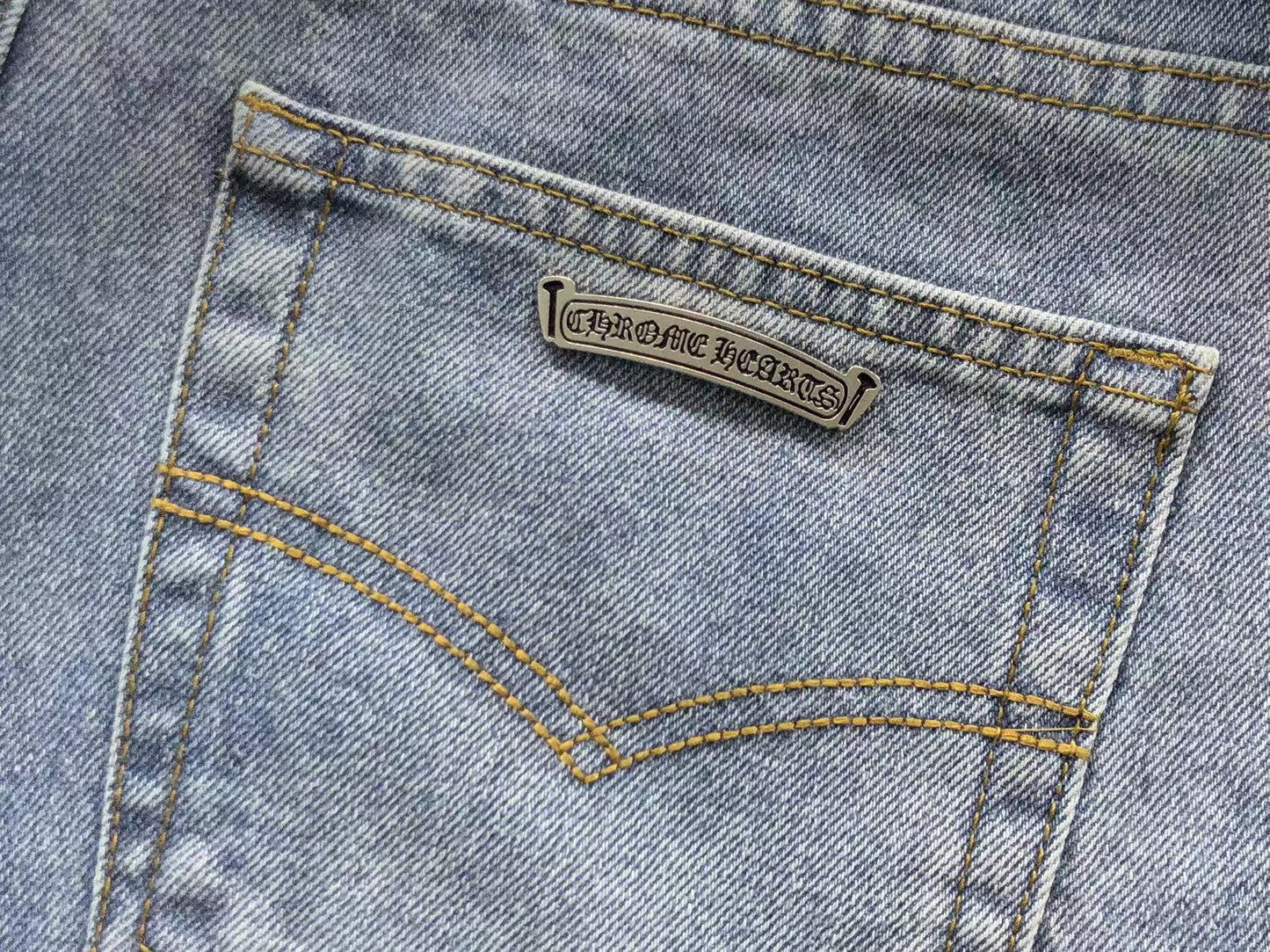 Chrome Hearts Cross Patch Jeans Blue-Drip Store Argentina
